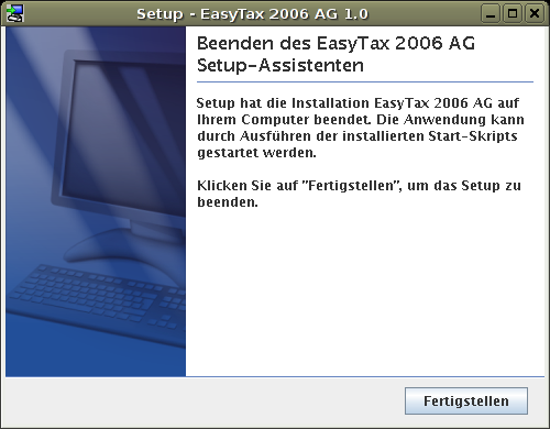 EasyTax Installation Screenshot